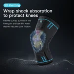 1 Pcs Compression Knee Support Sleeve Elastic Breathable Knee Pads Brace Springs Gym Sports Protector Basketball Volleyball Run - Image 4