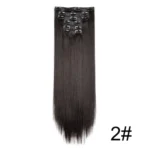 Synthetic 24Inch 16 Clips in Hair Extensions Long Straight Hairstyle Blonde Black Hairpieces Heat Resistant False Hair Daily Use - Image 25