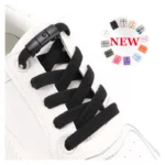 No Tie Shoe laces Press Lock Shoelaces without ties Elastic Laces Sneaker Kids Adult 8MM Widened Flat Shoelace for Shoes - Image 2