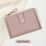 Minimalist and Fashionable Women's Short Card Bag Ultra-Thin Mini PU Leather Zero Wallet Women's Credit Card Holder Wallet - Image 8