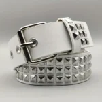 Fashion New Square Bead Rivet Belt Metal Pyramid Belt Men and Women Punk Hardware Jeans Belt Y2K Belt Designer Belt Women's Belt - Image 11