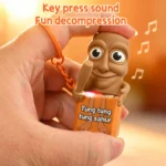 Tung tung tung Sahur Keychain Wooden Stick Man Button Keychain Luminous Pendant Anime Peripheral Decor Decor Gift Toys - Image 3