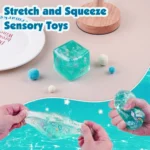 Taba Squishy Stress Balls Cube - Ocean Sensory Fidget Toy Slow Rise Squishy Toys for Kids and Adults Squeeze Relax Gift - Image 4