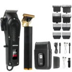 Vintage Men's Electric Hair Clipper Rechargeable Beard Trimmer with Foot Hair Trimmer Kit USB Fast Charging Hair Clipper