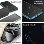 1-5PCS Anti-Spy Glass for iPhone 15 14 13 12 11 16 17 Pro Max Mini X XS XR 7 8 6 Plus Privacy Screen Protector For iPhone 17 - Image 4