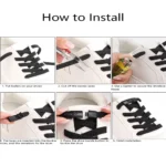 No Tie Shoe laces Press Lock Shoelaces without ties Elastic Laces Sneaker Kids Adult 8MM Widened Flat Shoelace for Shoes - Image 6