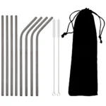 Colorful Reusable Drinking Straw Metal Straws 304 Stainless Steel Straws Set with Brush Bar Cocktail Straw for Glasses Drinkware - Image 17