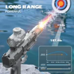 HUIQIBAO Electric Pulse Water Gun Simulated Flame Sensor Light Fully Automatic Fights Toy Water Pistol Outdoor Beach Toys Adult - Image 6