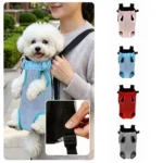 Breathable Mesh Pet Front Bag Adjustable Strap Double Shoulder Pet Carrier Backpack Lightweight Hands-free Dog Carrying Bag