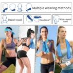 Portable Cooling Towel 4Pcs Silicone Wrapped Sports Towel - Image 3