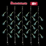 TAKBAS 1/5 Packs Sabiki Rigs, Fishing Bait Rigs, Luminous Sea Fishing Rig with High Carbon Fishing Hooks,for Fresh/Saltwater - Image 13