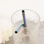 Colorful Reusable Drinking Straw Metal Straws 304 Stainless Steel Straws Set with Brush Bar Cocktail Straw for Glasses Drinkware - Image 2