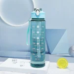 Sports Water Bottle with Time-Tracking Straw Leak Proof Locking Flip Cover for Easy Carry Ideal for Outdoor Adventures - Image 11