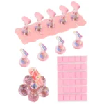 Nail Stand Set for Press On Nail Display Practice Art Magnetic Fake Nail Holder for Painting NailsStand with Reusable Putty Clay - Image 8