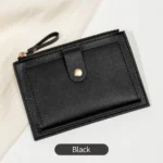 Minimalist and Fashionable Women's Short Card Bag Ultra-Thin Mini PU Leather Zero Wallet Women's Credit Card Holder Wallet - Image 9