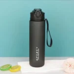 Sports Water Bottle with Time-Tracking Straw Leak Proof Locking Flip Cover for Easy Carry Ideal for Outdoor Adventures - Image 13