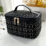 2026 New Women's Bag Knitted Style Makeup Bag Portable Portable Portable Makeup Bag Fashionable Large Storage Bag BX100 - Image 8