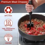 1pc Meat Chopper, Meat Shredder, Heat Resistant Suitable For Hamburger Meat Ground Beef Smasher - Image 4