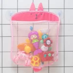 QWZ New Cartoon Duck Baby Bathroom Mesh Bag Sucker Design For Bath Toys Kids Animal Shapes Cloth Sand Toys Storage Net Bag - Image 10