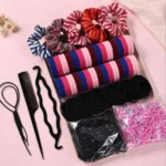 1109pcs Women Dark Hair Accessories Set Elastic Seamless Ponytail Scrunchies Small Rubber Bands Fashion Hair Ties Headbands - Image 16