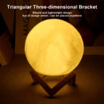 Moon Lamp LED Night Light Battery Powered With Stand Starry Lamp For Bedroom Decor Night Lights Kids Gift Moon Lamp - Image 2