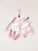 10pcs seamless fashion girl transparent hair clips, makeup facial accessory clips styling hair clips Special for real hair wigs - Image 6