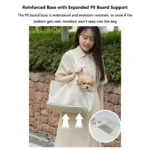 Portable Mesh Pet Carrier Bag Shoulder Crossbody Summer Use Dog Travel Bag Breathable Comfortable Foldable Pet Tote - Image 3