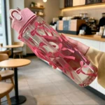 800ml/27oz Large Capacity Sports Water Bottle Leak Proof Plastic Drinking Cup With Time Scale Suitable For Travel Fitness Sports - Image 17