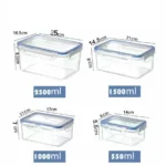 Sealed rectangular refrigerator storage box with lid Plastic crisper microwave-heated lunch box with lid - Image 7