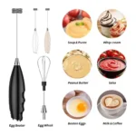 Wireless Electric Milk Frother Battery-Powered Handheld Foamer Coffee Cream Soup Peanut Butter Egg Whisking Baking Accessories - Image 3