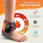Cordless Electric Foot Massager can Vibrate and Heat Ankles & Sole, Portable Breathable Bracket Joints Wrap for Relax Ankle - Image 4