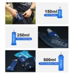 1pc150ml/250ml/500ml Outdoor Collapsible Silicone Bite Size Water Bottle Running Camping Hiking Travel Convenient Water Bottle - Image 3