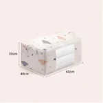 Large Capacity Clothes Storage Bag Organizer With Reinforced Handle Suitable For Blankets Bedding Foldable With Sturdy Zipper - Image 7