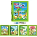 1pc Reusable Water Drawing Book Magic Water Book Mess-Free Magic Painting Pad with Refillable Water Pen Learning Education Toy - Image 11