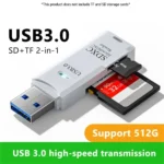 2-in-1 Multi Functional  USB 3.0 Card ReaderMiniSD TFMemoryCardReaderUSBFlashDrive CardreaderAdapter For PCLaptops Accessories