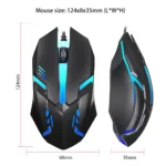E-Sports USB Wired Mouse Colorful LED Gaming Mouse 5000 DPI Wired Mice Optical Wired Gamer Mouse For Desktop Laptop PC Computer - Image 4