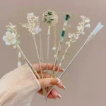 1/6pcs Elegant Chinese Style Tassel Hair Stick Traditional Floral Design Hairstyle Accessory Women Jewelry Hairpin Hairneedle - Image 11