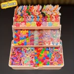 555pcs Girls Hair Accessories Set Colorful Butterfly Fashion Hair Clips Ties Elastic Bands for Daily Ponytail Fixation - Image 2