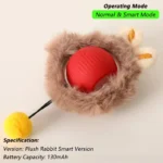 iLMH 1/2 PCS Cat Interactive Ball Toy Automatic Rolling Ball Faux Tail Rechargeable Smart Pet Electric Toy Pet Toy Imitate Mouse - Image 20