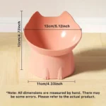 1pc WhiskerWare Elevated Cat Bowl, Anti-Tip Plastic Raised Pet Feeding Dish with Tilted Edge, Neck Protection Kitty Food - Image 2