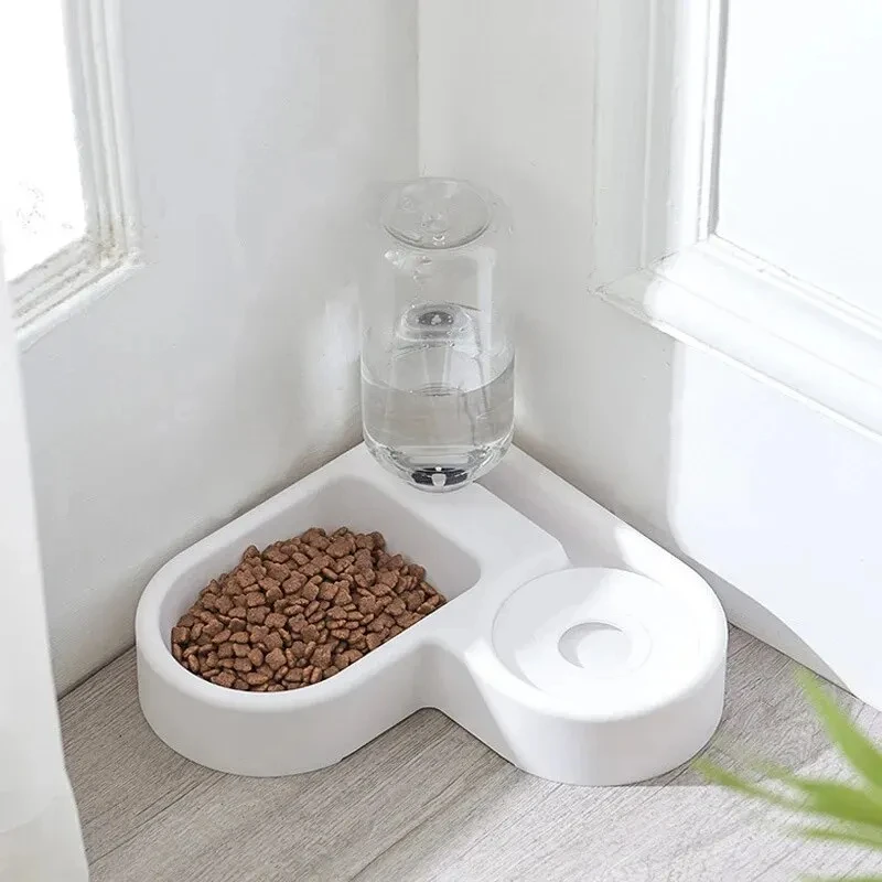 S68eea332bf5e42a282b9951c6bee0ab47.webp Automatic Drinking Love Pet Bowl Moisture-proof Cat Bowl Dog Basin Dual-use Multi-functional Drinking And Feeding - Image 1