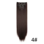 Synthetic 24Inch 16 Clips in Hair Extensions Long Straight Hairstyle Blonde Black Hairpieces Heat Resistant False Hair Daily Use - Image 20