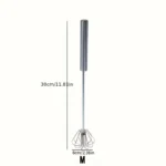Stainless Steel Egg Beater Durable Semi-Automatic Mixer for Effortless Egg Cream Mixing Stirring and Beating for Kitchen Baking - Image 8