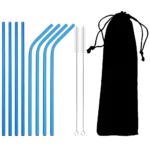 Colorful Reusable Drinking Straw Metal Straws 304 Stainless Steel Straws Set with Brush Bar Cocktail Straw for Glasses Drinkware - Image 10