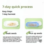 Hydroponic Cat Grass Box Cat Treats Catnip Hydroponic Soilless Planting Cat Grass Pot Set for Easy Growth - Image 3