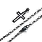 Casual Hollow Cross Necklaces for Men Boys,Waterproof Stainless Steel Cross Pendant Necklace,Religious Faith Prayer Jewelry Gift - Image 11
