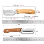 Kitchen Peeler Stainless Steel Vegetable Peeler with Wooden Handle for Peeling and Slicing Fruits and Vegetables Kitchen Tool - Image 6