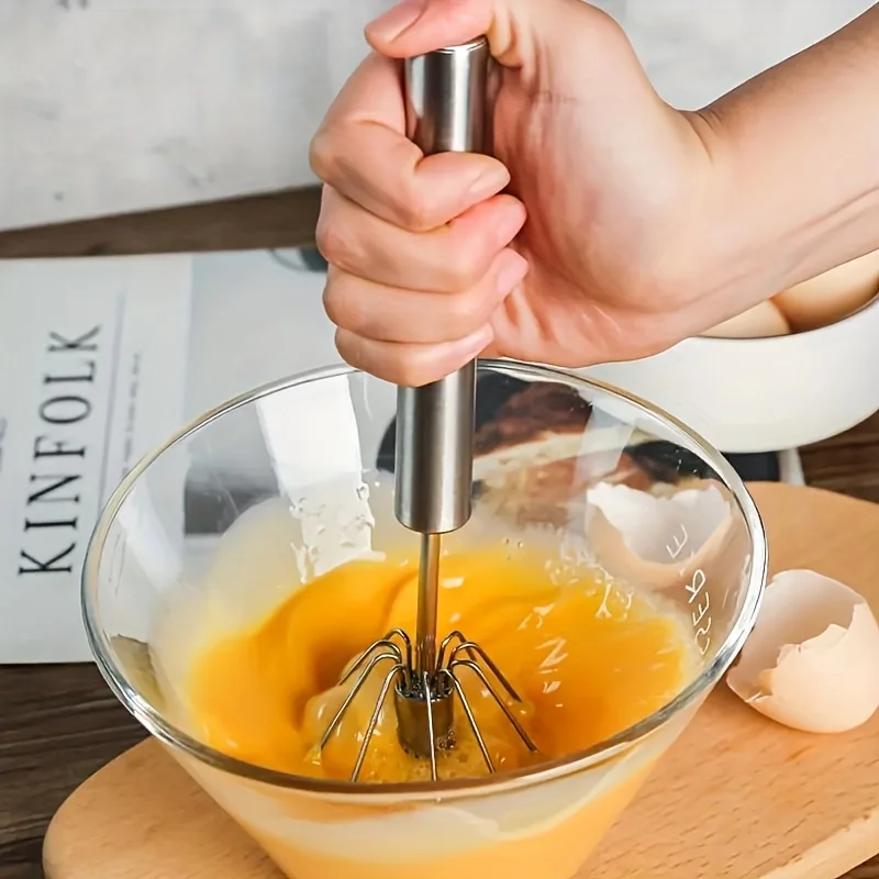 S707cc3af9ab24346bed772679726f5dbn.webp Stainless Steel Egg Beater Durable Semi-Automatic Mixer for Effortless Egg Cream Mixing Stirring and Beating for Kitchen Baking - Image 1