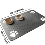 Pet Feeding Mat-Absorbent Pet Placemat Rubber Backing Quick Dry Water Mat for Dog Cat for Food and Water Bowl with Waterproof - Image 11