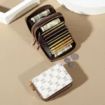 Chic Vintage Zippered Card Holder Wallet for Women - Secure Multi-Card Slots, Fashionable Faux Leather with Coin PurseLuxurious - Image 5